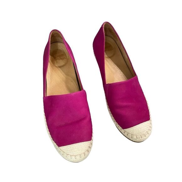 Dansko Womens Pink Leather Slip On Loafer Espadrille Flats Sandal Size 41 - Picture 1 of 7